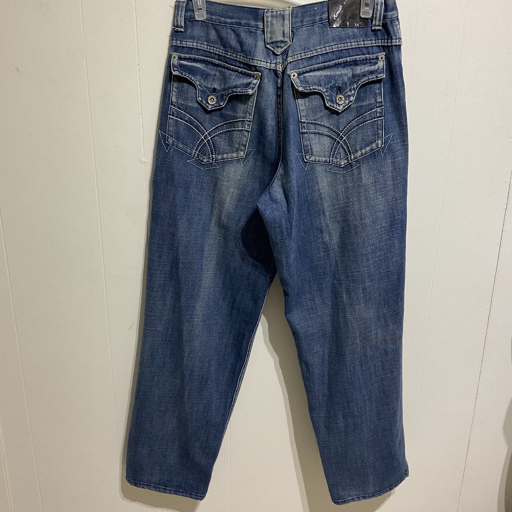 knockout jeans man 36 x 34 medium wash y2k